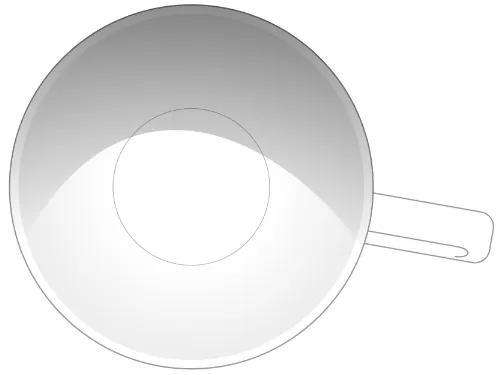 コーヒーカップ影 上 イラスト