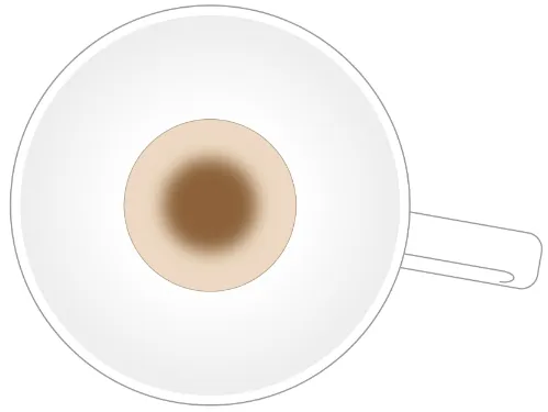コーヒー 真ん中が濃く見えるとき イラスト