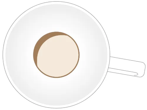 コーヒー 左上が濃く見えるとき イラスト