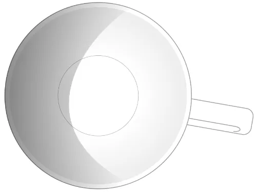 コーヒーカップ影 左 イラスト