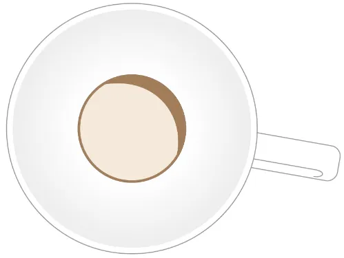 コーヒー 右上が濃く見えるとき イラスト