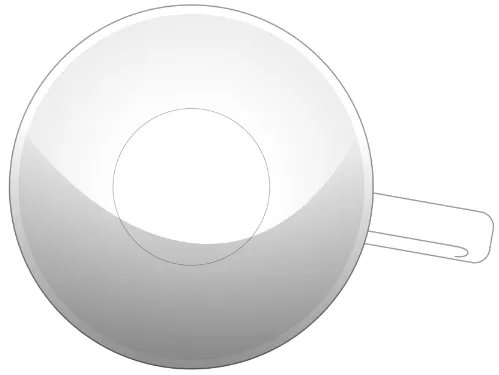 コーヒーカップ影 下 イラスト